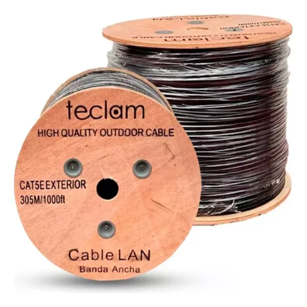CABLE UTP Teclam CAT6 exterior 70/30 por bobina