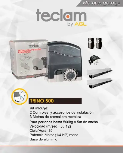 [TEC-TRINO-500] MOTOR DE CREMALLERA Teclam TRINO 500