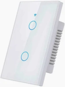 [TEC-IITB-2C] INTERRUPTOR WIFI Teclam TACTIL blanco 2 servicios